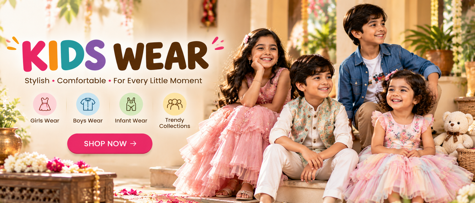 colorful kids wear celebration