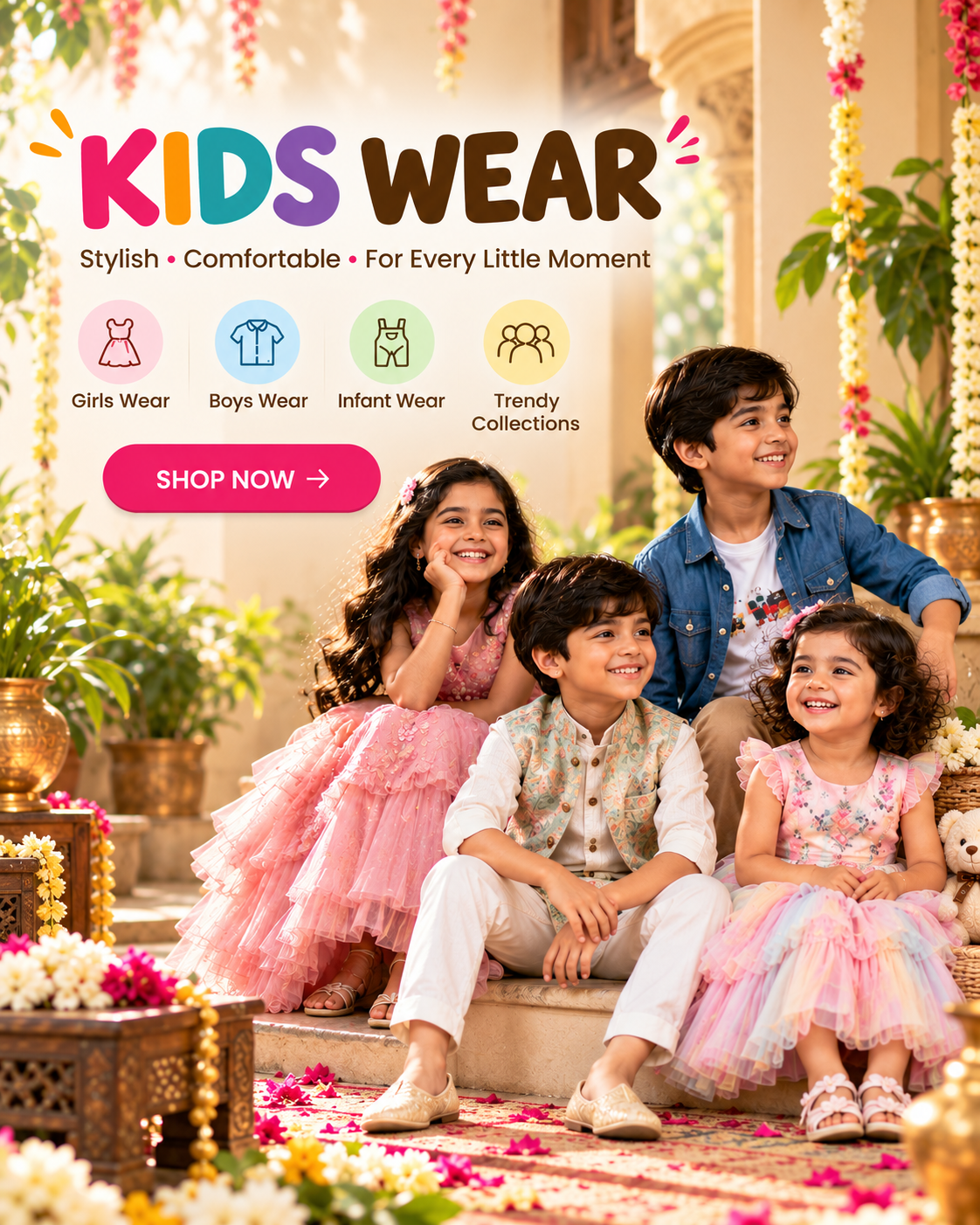 Festive Kids Wear Courtyard Advertisement